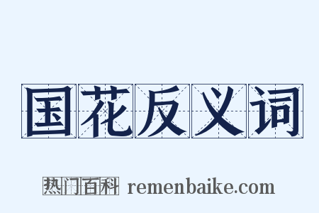 国花反义词是什么意思的图片